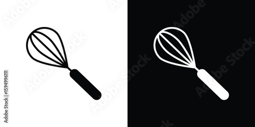Whisk icon concept. silhouette icon.