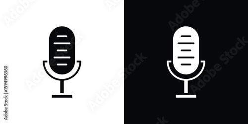 Voice recording icon concept. silhouette icon.
