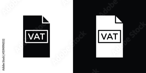 Value added tax VAT icon concept. silhouette icon.