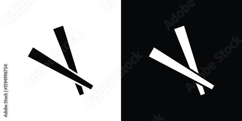 Toothpick icon concept. silhouette icon.