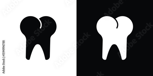 Tooth icon concept. silhouette icon.