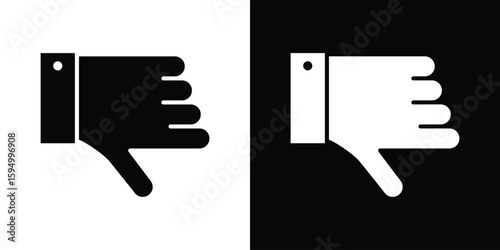 Thumb down icon concept. silhouette icon.