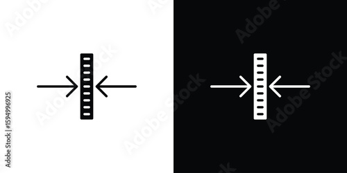 Thickness icon concept. silhouette icon.