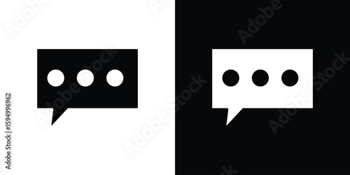 Text chat icon concept. silhouette icon.