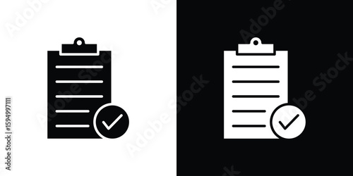 Survey icon concept. silhouette icon.