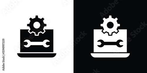 Software Engineering icon concept. silhouette icon.