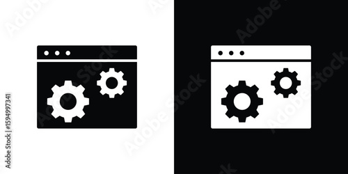 Software icon concept. silhouette icon.