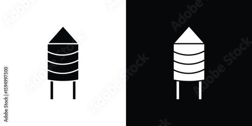Silo icon concept. silhouette icon.