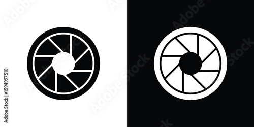 Shutter icon concept. silhouette icon.