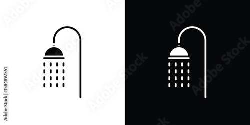 Shower Head icon concept. silhouette icon.