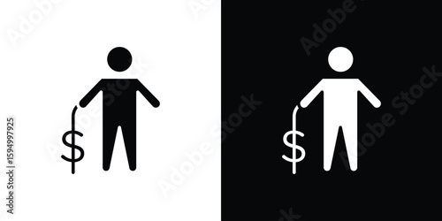 Retirement icon concept. silhouette icon.