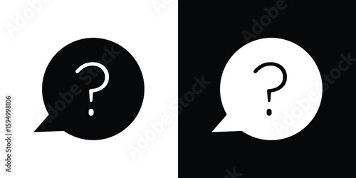 Question icon concept. silhouette icon.