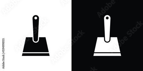 Putty knife icon concept. silhouette icon.