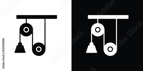 Pulley icon concept. silhouette icon.