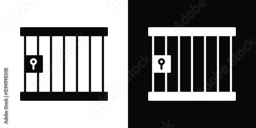Prison icon concept. silhouette icon.