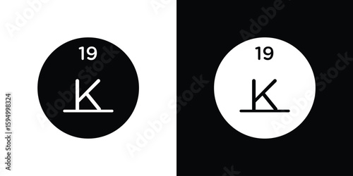 Potassium icon concept. silhouette icon.