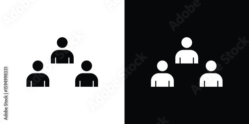 Ponzi scheme icon concept. silhouette icon.