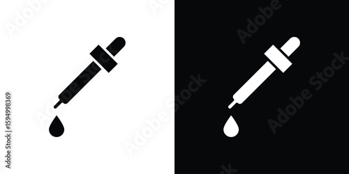 Pipette icon concept. silhouette icon.