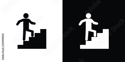 People Climbing icon concept. silhouette icon.
