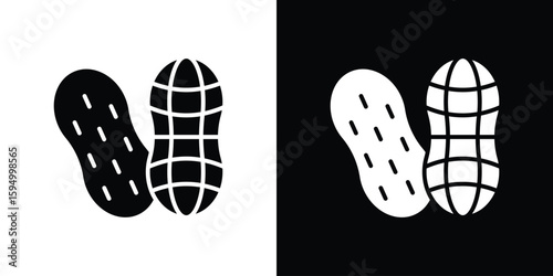 Peanut icon concept. silhouette icon.