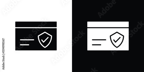 Payment security icon concept. silhouette icon.