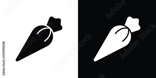 Pastry bag icon concept. silhouette icon.