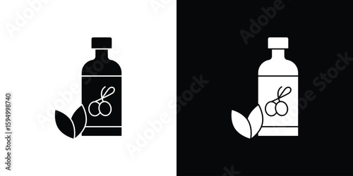 Olive oil icon concept. silhouette icon.