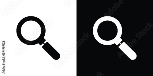 Magnifying glass icon concept. silhouette icon.
