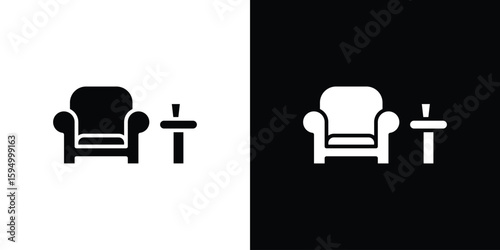 Lounge icon concept. silhouette icon.