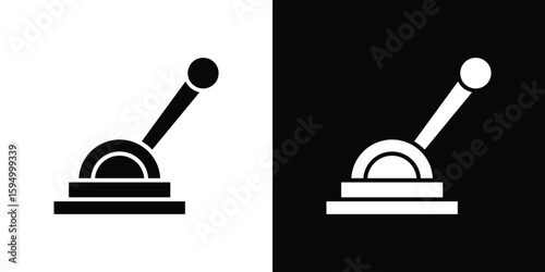 Lever icon concept. silhouette icon.