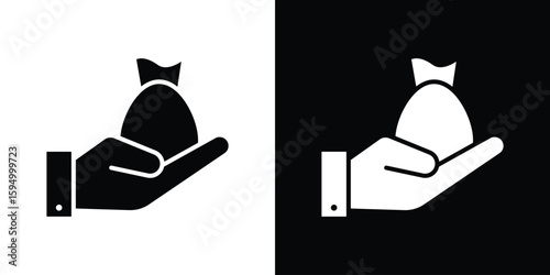 Inheritance law icon concept. silhouette icon.