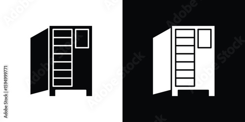 Infrared heat cabin icon concept. silhouette icon.