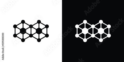Graphene icon concept. silhouette icon.