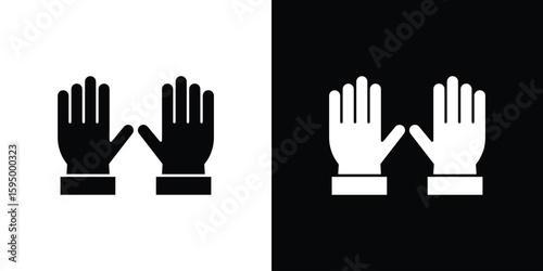 Gloves icon concept. silhouette icon.
