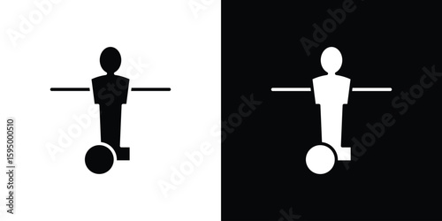 Foosball icon concept. silhouette icon.