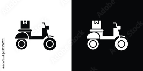 Food delivery icon concept. silhouette icon.