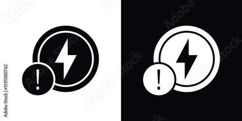 Electric Problem icon concept. silhouette icon.