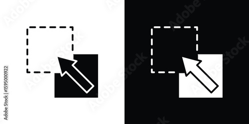 Drag and drop icon concept. silhouette icon.