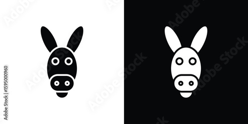 Donkey icon concept. silhouette icon.