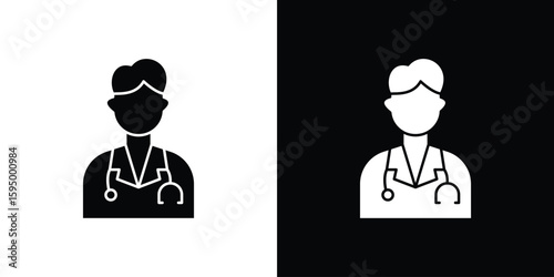 Doctor icon concept. silhouette icon.