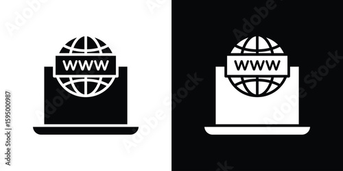 Domain icon concept. silhouette icon.