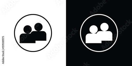 Demographics icon concept. silhouette icon.