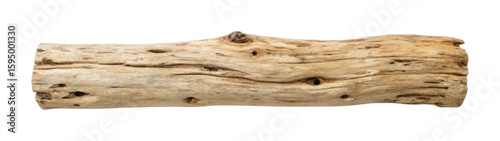 Natural driftwood log with unique texture and weathered appearance