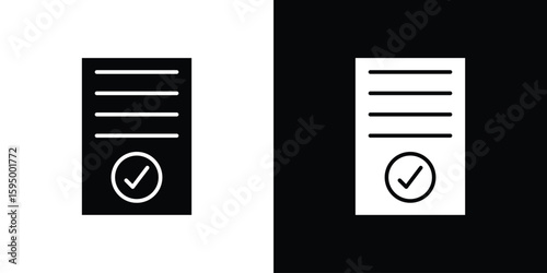 Contract coverage icon concept. silhouette icon.