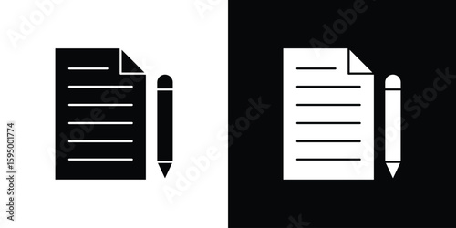 Contract icon concept. silhouette icon.