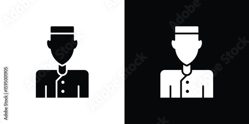 Concierge icon concept. silhouette icon.