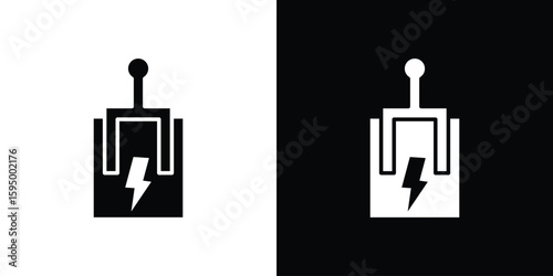 Circuit Breaker icon concept. silhouette icon.