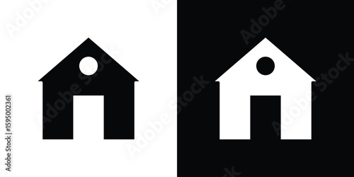 Chalet icon concept. silhouette icon.