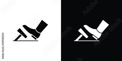 car pedal icon concept. silhouette icon.
