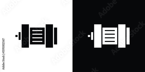 Car alternator icon concept. silhouette icon.